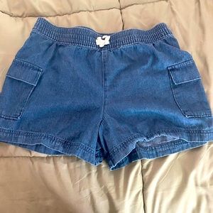 Wonder Nation Soft Jean shorts with drawstring